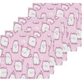 thumbnail image 2 of Coolnut Pink Cats Washcloths Towels, Highly Absorbent and Soft Cotton Face Cloths, 6 Pack Quick Dry Wash Cloths - 12 X 12 Inches Washcloth Gift, 2 of 7