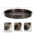 thumbnail image 6 of Kate and Laurel Samana Modern Round Metal Tray, 17 Inch Diameter, Bronze, Polished Decorative Circle Tray with Hammered Surface for Use as Ottoman Tray or Serving Tray, 6 of 9