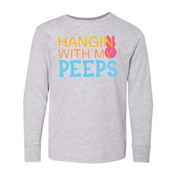 Inktastic Hanging with My Peeps Long Sleeve Youth T-Shirt