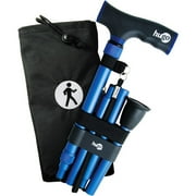 Hugo Elite Adjustable Folding Cane with Black Comfort Grip Handle, Blue