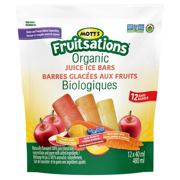 Mott’s Fruitsations Organic Juice Ice Bars Walmart.ca