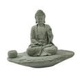 thumbnail image 4 of Incenses Burner with Buddha Figurines Incenses Sticks Holder Decor Decoration Decorative Sculpture for Desk Hotel Table Centerpiece Yoga Fearless, 4 of 9