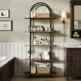 thumbnail image 6 of Kojooin 71" Bookshelf 5 Tier Bookcase Arched Display Racks Tall Bookshelf Freestanding Open Storage Shelf with Sturdy Metal Frame for Bedroom Living Room Home Office Bathroom, 6 of 9