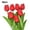 Red*5pcs, variant on Cheer.US 5Pcs Artificial Flowers, Faux Flowers Fake Silk Tulips Perfect for Indoor Outdoor Home Kitchen Office Table Centerpieces Arrangements Christmas Decor
