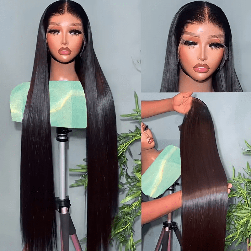 13x6 Lace Front Wigs Human Hair 200 Density Straight HD Lace Front Wigs Human Hair Pre Plucked 13x6 Lace Frontal Straight Human Hair Wigs for Women Glueless Wigs Human Hair Natural Color