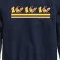 thumbnail image 3 of Pokémon - Pikachu Eevee Friends Retro Stripe - Youth Crewneck Fleece Sweatshirt, 3 of 5