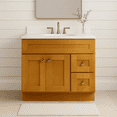 thumbnail image 3 of Design House Brookings 36" Ready to Assemble Solid Wood Bathroom Vanity Cabinet, Modern Birch, 3 of 20