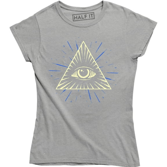 All Seeing Illuminati Eye Pyramid Triangle Conspiracy Mystic Tattoo T-Shirt