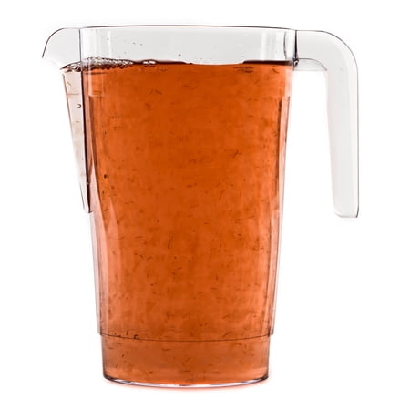 [1 PACK] 50 oz Crystal Clear Plastic Beverage Pitcher - Break Resistant Beverage Carafe - Great for Restaurants and Catering - Serveware for Water, Cold Drinks, Beer, Lemonade, Sangria (50oz)