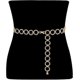 thumbnail image 1 of ZHAOCHENG Cadena de metal para cintura para mujeres y niñas, cinturones ajustables para el cuerpo, joyería de moda para el vientre para jeans, vestidos, dorado, 1 of 4