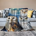 thumbnail image 2 of Orinice Soft Cozy   Throw Blanket for Couch, Owls Moon,   50x60in, 2 of 6