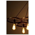 thumbnail image 4 of Warehouse of Tiffany Lilian 6-light Black 41-inch Edison Chandelier with Bulbs - 5' x 24' x 44, 4 of 5