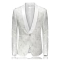 thumbnail image 1 of Traje individual para hombre, juvenil, ajustado, informal, con flores, chaqueta de rendimiento para hombre, 1 of 3