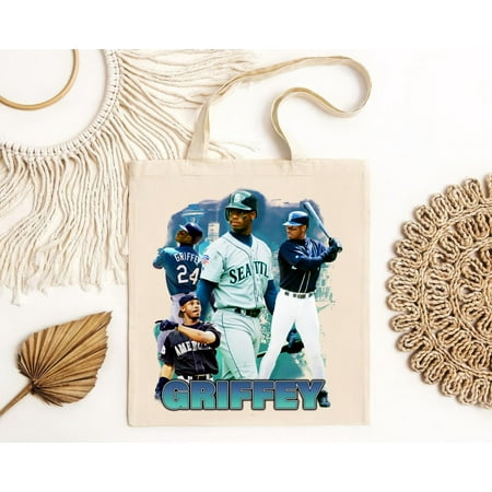 vintage Ken Griffey Jr. Tote Bag   Tote Bag Trending Tote Bag Beautiful.-TH20781