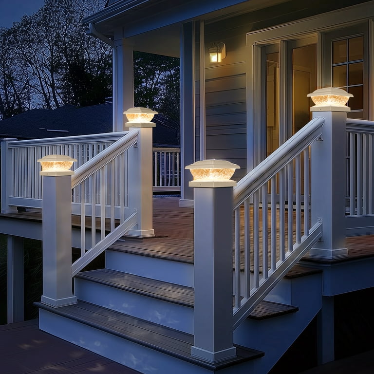 Gigalumi Solar Post Cap Lights, Warm White, 8-Pack, 10 Lumens photo 7