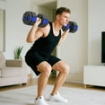 thumbnail image 2 of Soozier 6-in-1 Adjustable Dumbbell Set, 66lbs Free Weights Set, Blue, 2 of 9