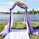 thumbnail image 3 of Tela para drapeado con arco de boda, 2 paneles, decoración para ceremonia de boda, recepción, despedida de soltera, bautismo, fiesta de cumpleaños, bautizo, banquete, 3 of 5