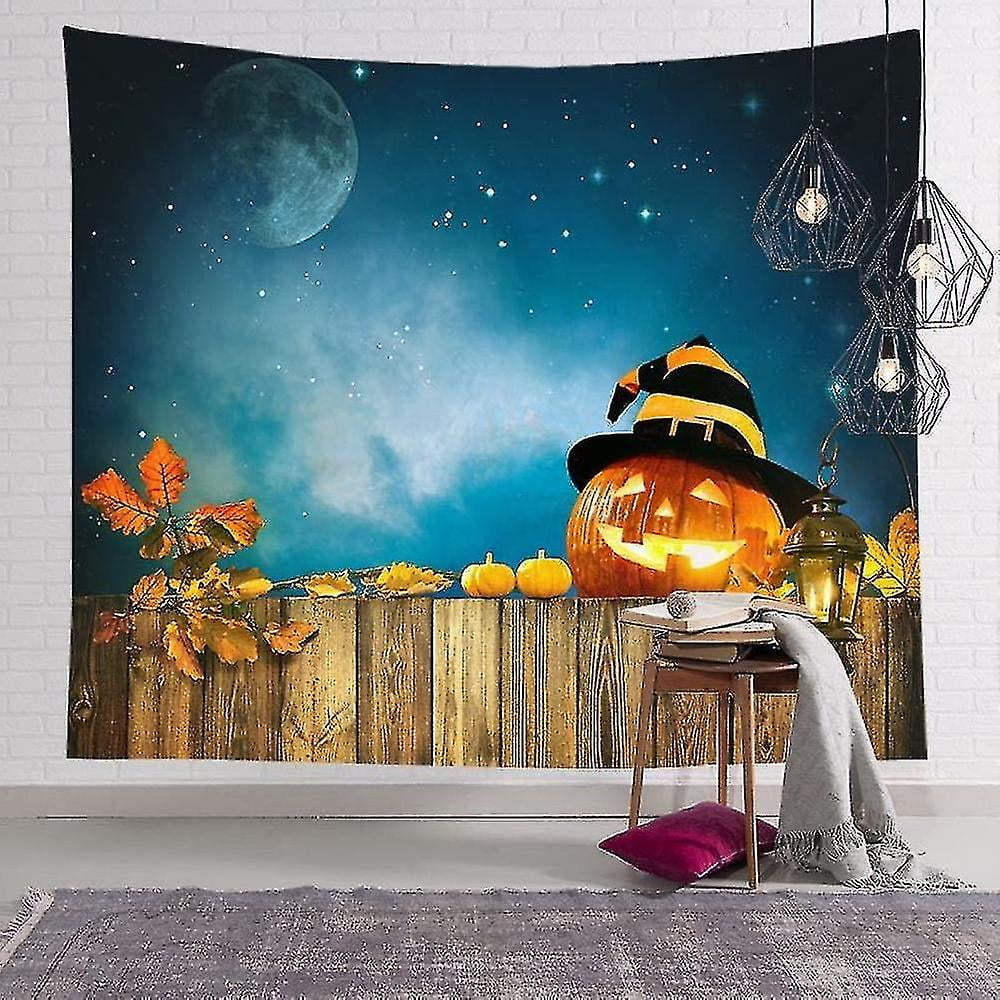 Tapestry Pumpkin Halloween Carpet Home Decor Night Moon Hippie