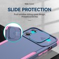 thumbnail image 2 of SaniMore for iPhone 13 Pro (6.1" 2021) Case, [Sliding Camera Window] Wireless Charging Shockproof Drop Resistant Hybird PC TPU Anti-slip Heavy Duty Protective Shell for iPhone 13 Pro, Navy+Pink, 2 of 7