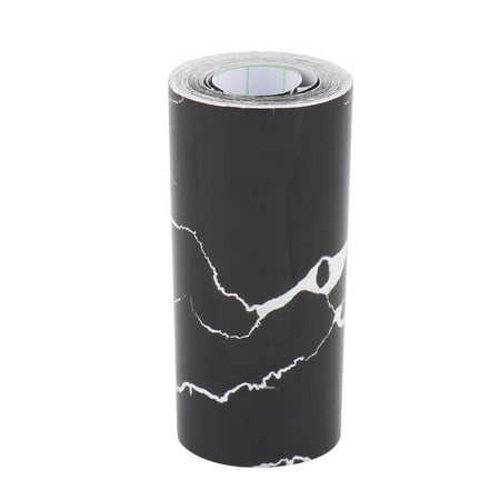 - Home Floor Self-adhesive Skirting Wall Waist Line Border Sticker Black 16.4Ft