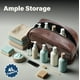 thumbnail image 4 of Neceser de viaje de piel de emisario resistente al agua para hombre, 4 of 8