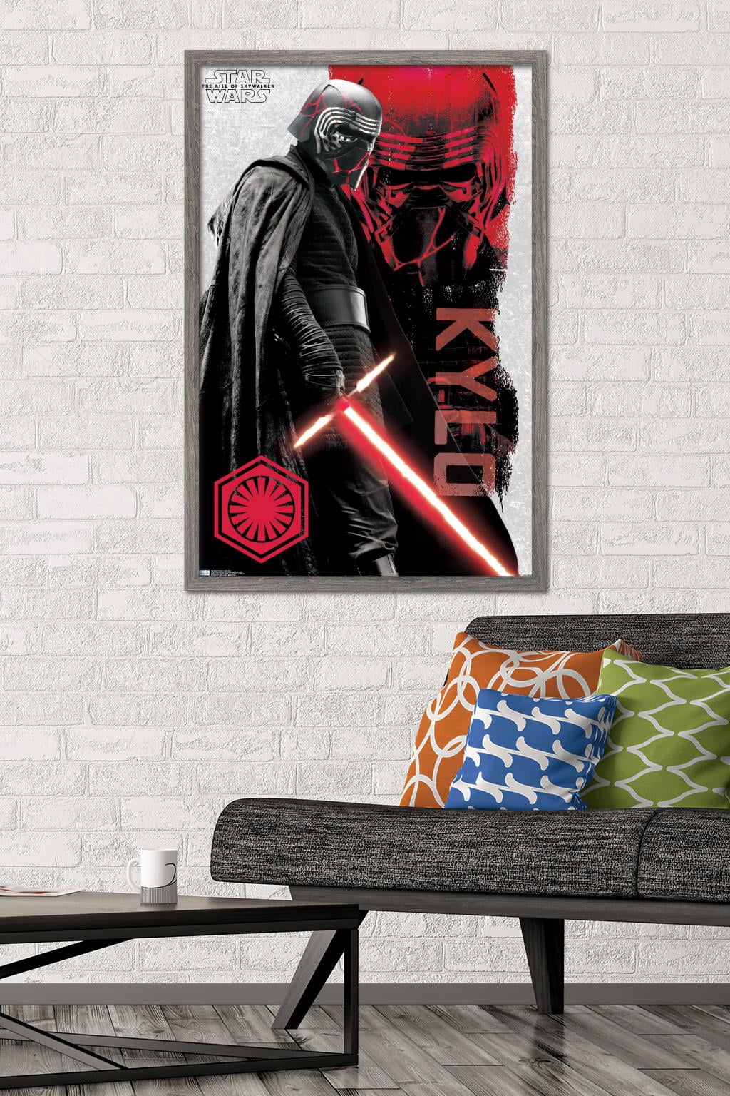 Star Wars: The Rise Of Skywalker - Kylo Ren Wall Poster, 22.375" x 34", Framed