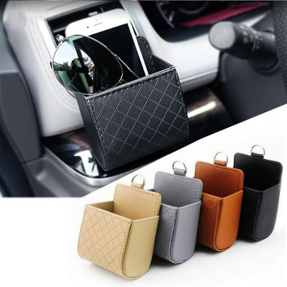Car dashboard storage bag, black