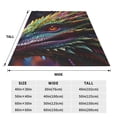 thumbnail image 3 of Bixox Fleece Blanket Colorful Dragon Head Profile Pattern Super Soft Double-Sided Microfiber Flannel Blanket for Sofa, Bed, Couch,Suitable for All Seasons - 80"x60", 3 of 5