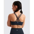 thumbnail image 2 of CRZ YOGA Girls Butterluxe Cross Back Sports Bra Yoga Athletic Casual Tops Scoop Neck Padded Crop Kids Teen, 2 of 7