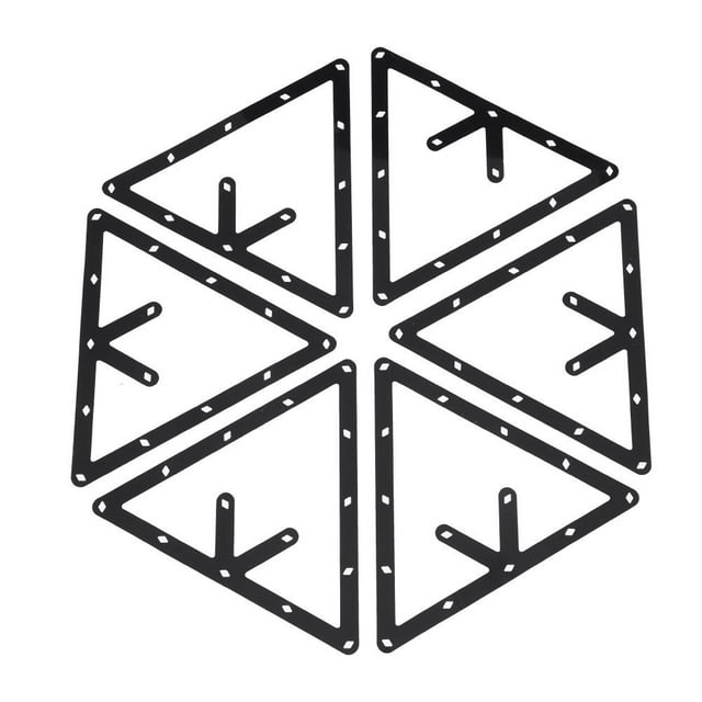 WALFRONT 6 Pcs/Ensemble Support de Billard Noir Triangle Porte-Balles Positionnement Table de Billard Accessoire de Queue de Billard, Support de Billard, Support de Piscine