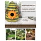 thumbnail image 5 of Casita de pájaros de hierro para decoración de jardín exterior | Refugio de invierno para pájaros con cuerda colgante | Diseño rústico de panal y base de ventilación fácil de limpiar, 5 of 8