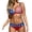 Red, variant on Qiopertar Women's Bikini Set High Waisted Bottom Ruffled Triangle Top Plus Size Swimwear Summer Beach Vacation Two Piece Bathing Suit, Red XXL