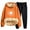 Z2 Orange, variant on WEIYLL Women Outfits Sets Winter Thickened Solid Color Cardigan Hooded Jacket Pants Two Piece Black Womens Fall Clothing ,size L