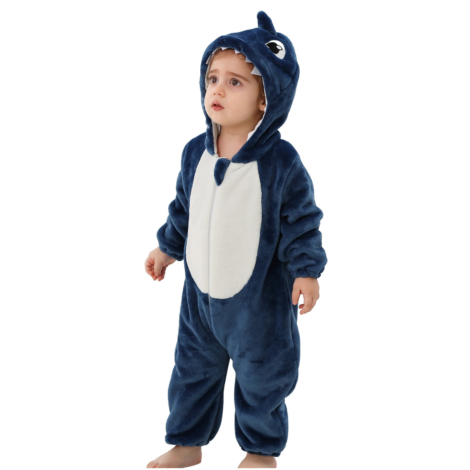 Ahuyic Toddler Kids Casual Rompers, Autumns And Winters Kids Long Sleeved JumpSuit,Toddler Boys And Girls Cute Printing Romper Long Sleeve Hooded Jumpsuit Cute Printing Flannel Clothes