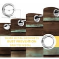 thumbnail image 4 of Brown Teal Wooden Blackout Curtains for Bedroom/Living Room, Vintage Farmhouse Retro Art Thermal Insulated Kitchen Drapes with Grommets, Light Blocking Window Treatment, 2 Panels 42" x 84", 4 of 7