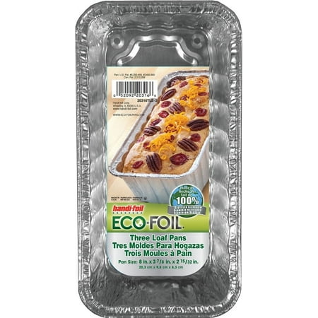 Handi-Foil Disposable Aluminum 2-Pound Loaf Pans, 3-Pack for Easy Cleaning Care