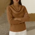 thumbnail image 5 of YueHuiYing Womens Long Sleeve Tunic Top V Neck Shirts Dressy Casual Business Blouses Pullover Sweatshirt, 5 of 9