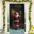 thumbnail image 1 of Decoración de escenas al aire libre, decoración del hogar, cubierta de puerta navideña de Papá Noel, fondo colgante de Papá Noel para puerta de entrada, decoración navideña navideña, pegatina de puert, 1 of 6