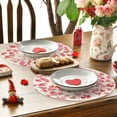 thumbnail image 2 of Set de 4 Individuales Redondos Corazones Rosas de Amor de 35 cm para Decoración Romántica de Mesa y Celebraciones, 2 of 5