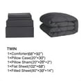 thumbnail image 3 of HIG 5 PCS Modern Comforter Set All Season Bed in a Bag, Dark Gray, Twin XL Size, 3 of 10