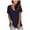 Navy, variant on Giftesty Women Casual Solid Pullover V-Neck Short Sleeve T-Shirt Tops Blouse