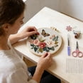thumbnail image 5 of Beginner Embroidery Kit for Adults, Complete DIY Hand Sewing Set with 15cm Printed Fabric, Threads & Needles, Relaxing Craft Hobby, 5 of 6