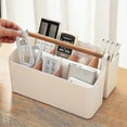 thumbnail image 4 of Large Plastic Portable Caddy With Handle, Storage Organizer Bin With Adjustable Dividers, 4 of 5