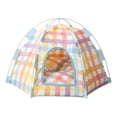 thumbnail image 3 of Dog Tent for Small Dogs with Removable Washable Cover, Colorful Plaid Design, Pet Bed with Soft Cushioned Base, Indoor Dog House with Arched Entry, Cozy Cat Tent with Archway,, 3 of 7