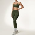 thumbnail image 3 of Women's High Waist Seamless Leggings with Stretch Fabric and Second-Skin Fit - Large, Olive Green, 3 of 6