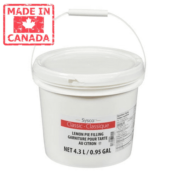 Sysco Classic Filling Pie Lemon 5kg/11.02Lbs - Canadian Made