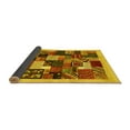 thumbnail image 2 of Ahgly Company Indoor Round Abstract Yellow Contemporary Area Rugs, 4' Round, 2 of 4