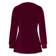 thumbnail image 4 of Uootdi Plus Size Sequin Tops for Women Sparkly Glitter Bow Crewneck Long Sleeve Shirts Evening Party Night Top Going Out Pullover Gift, 4 of 6