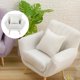 thumbnail image 3 of 1:12 casa de de sofá con almohada mobiliario modelo para niñas DIY juguete de la decoración artesanía accesorio blanco Baoblaze Sofá de casa de muñecas, 3 of 8