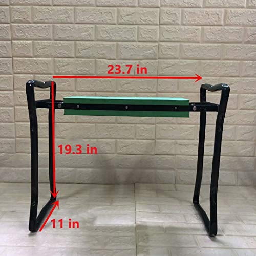 Folding Garden Kneeler and Seat with Tool Pouch Bag Thick Kneeling Pads Soft Decorative Garden Stools Workseats Portable Outdoor Foldable Kneeler Tools
